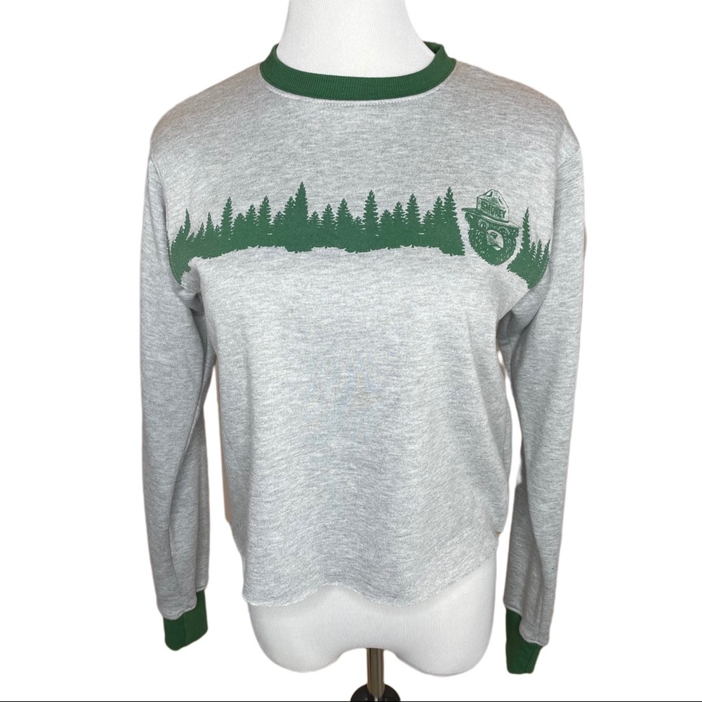Vintage Smokey The Bear Cropped Sweatshirt Size S